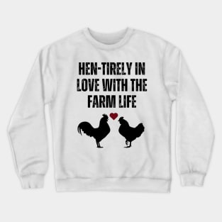 Farm Life Chicken Rooster Crewneck Sweatshirt